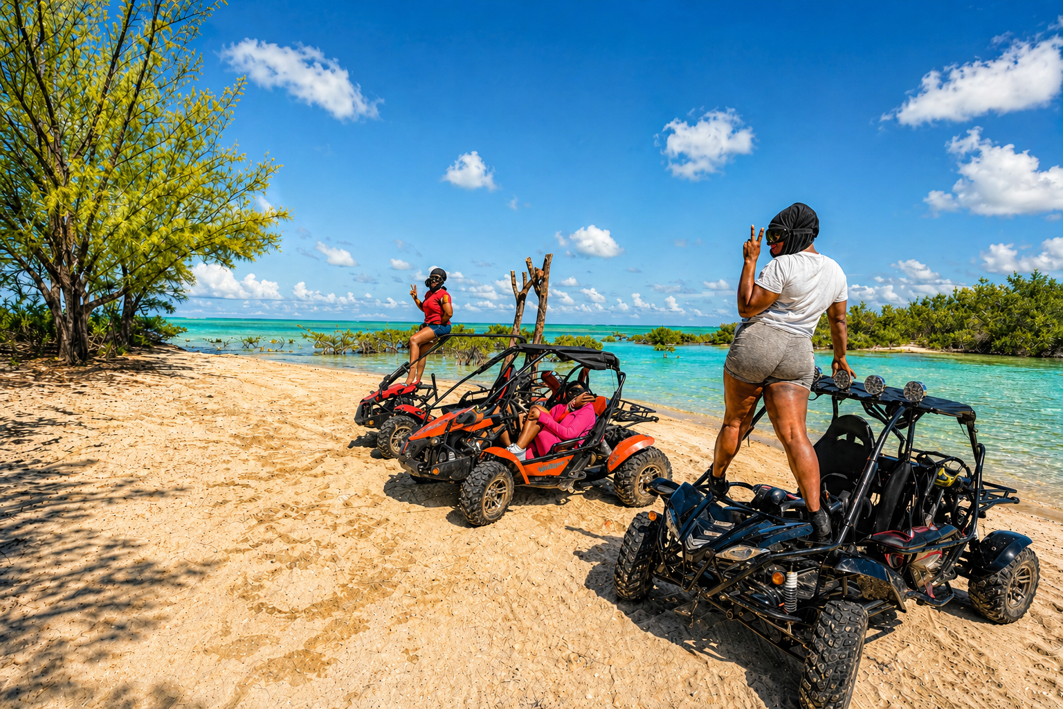 Private group go kart adventure Nassau Bahamas