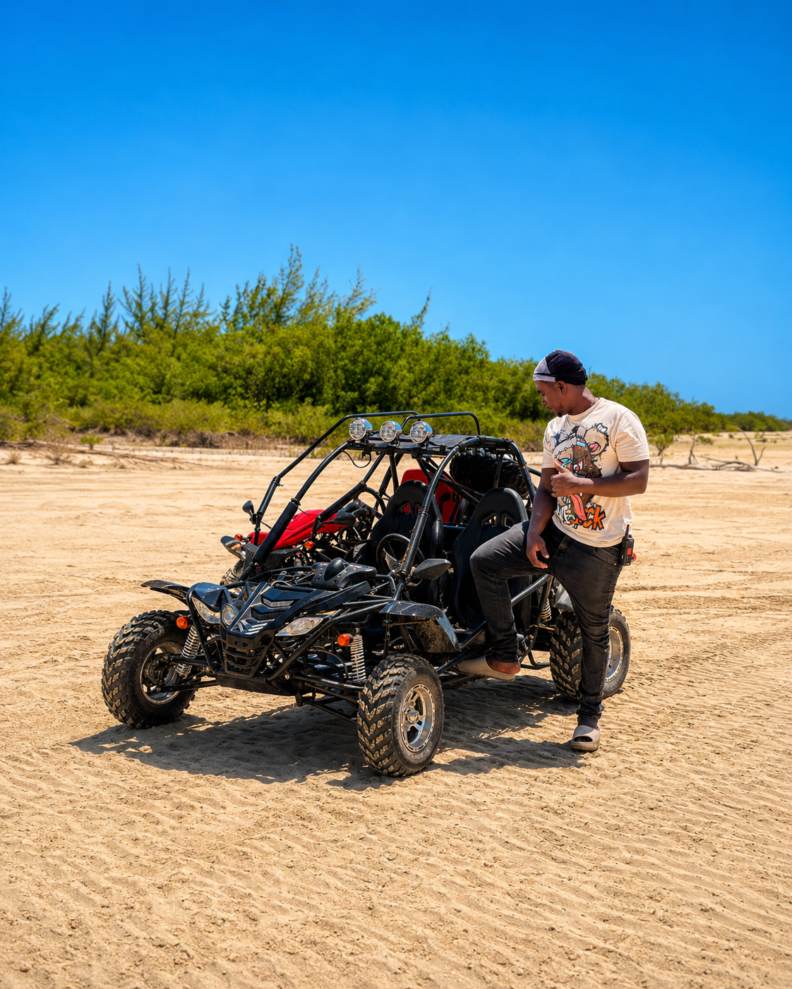 Go kart photo moment Nassau Bahamas