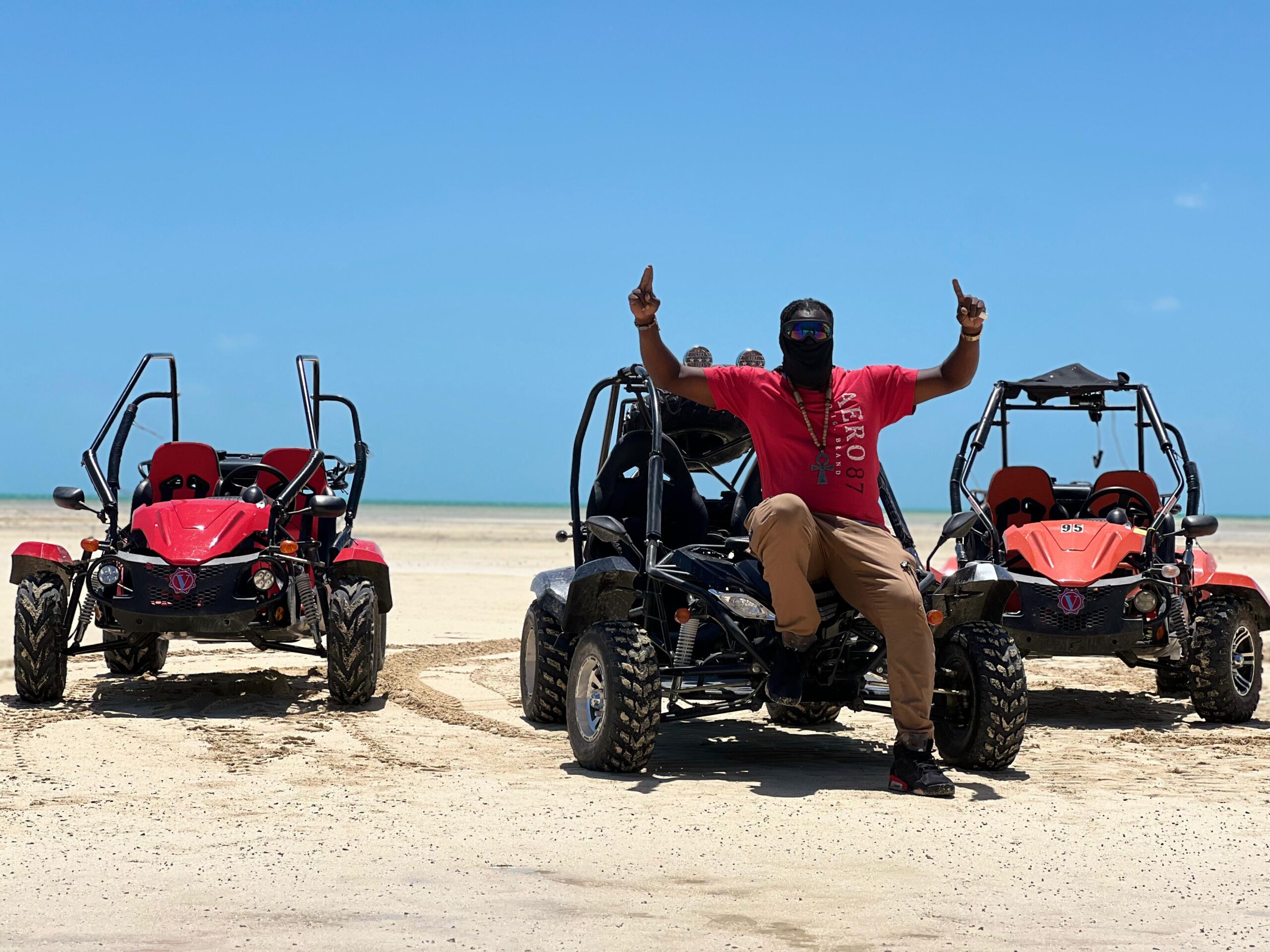 Guest feeling free during GoKart Adventures Nassau