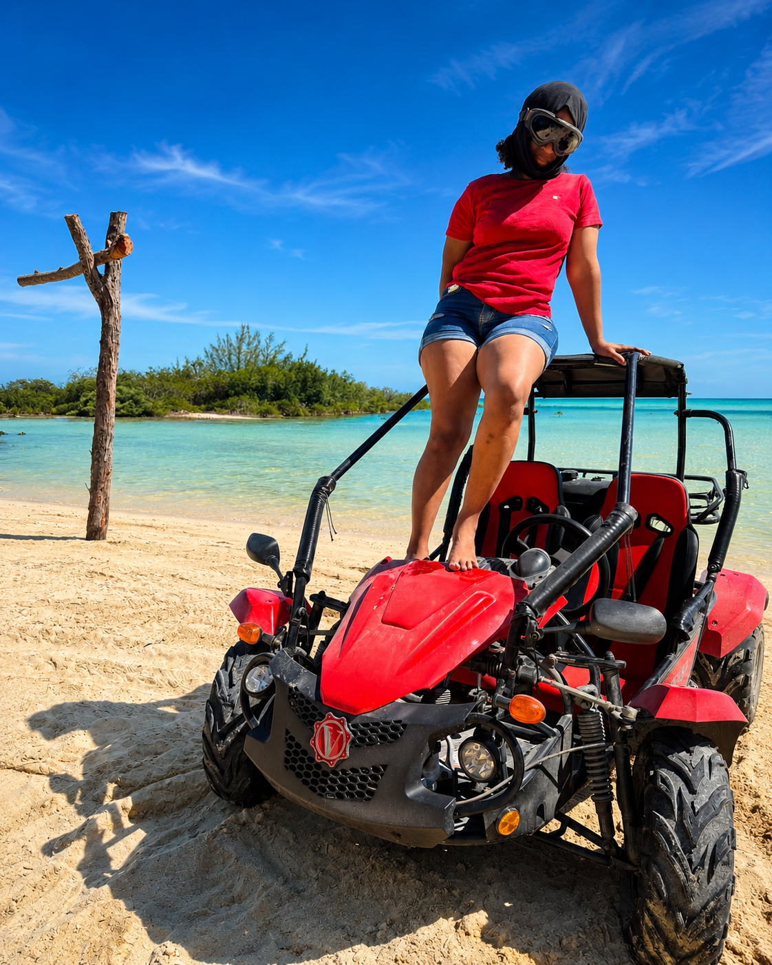 Group go kart ride Bahamas