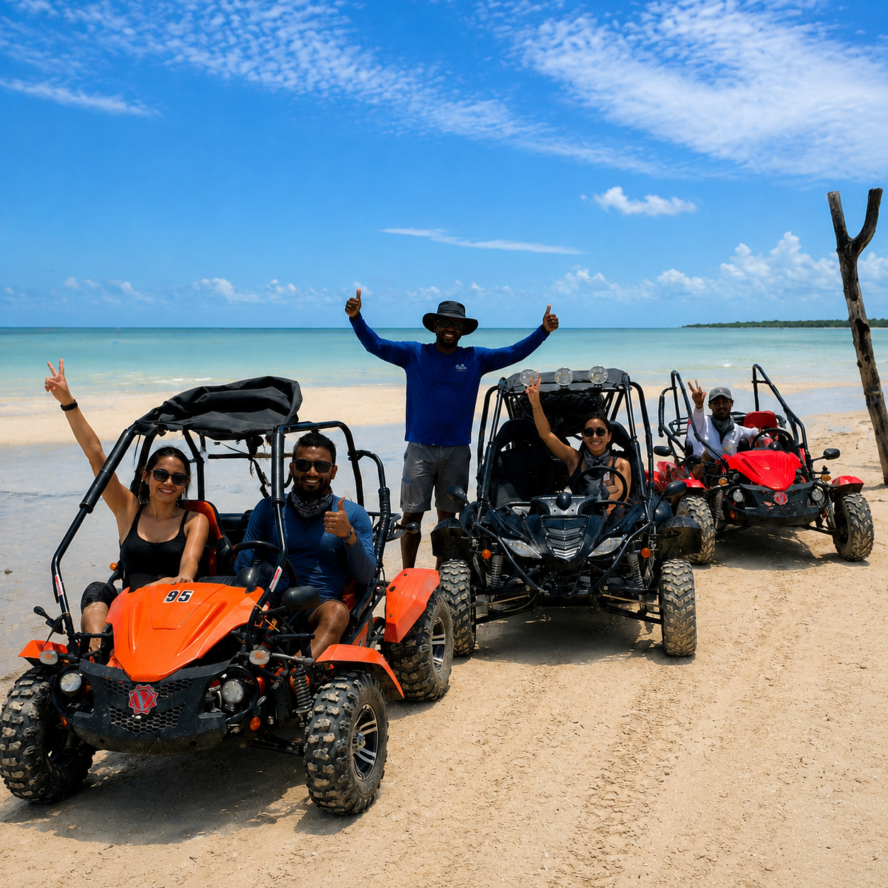 Travelers at GoKart Adventures Nassau Bahamas